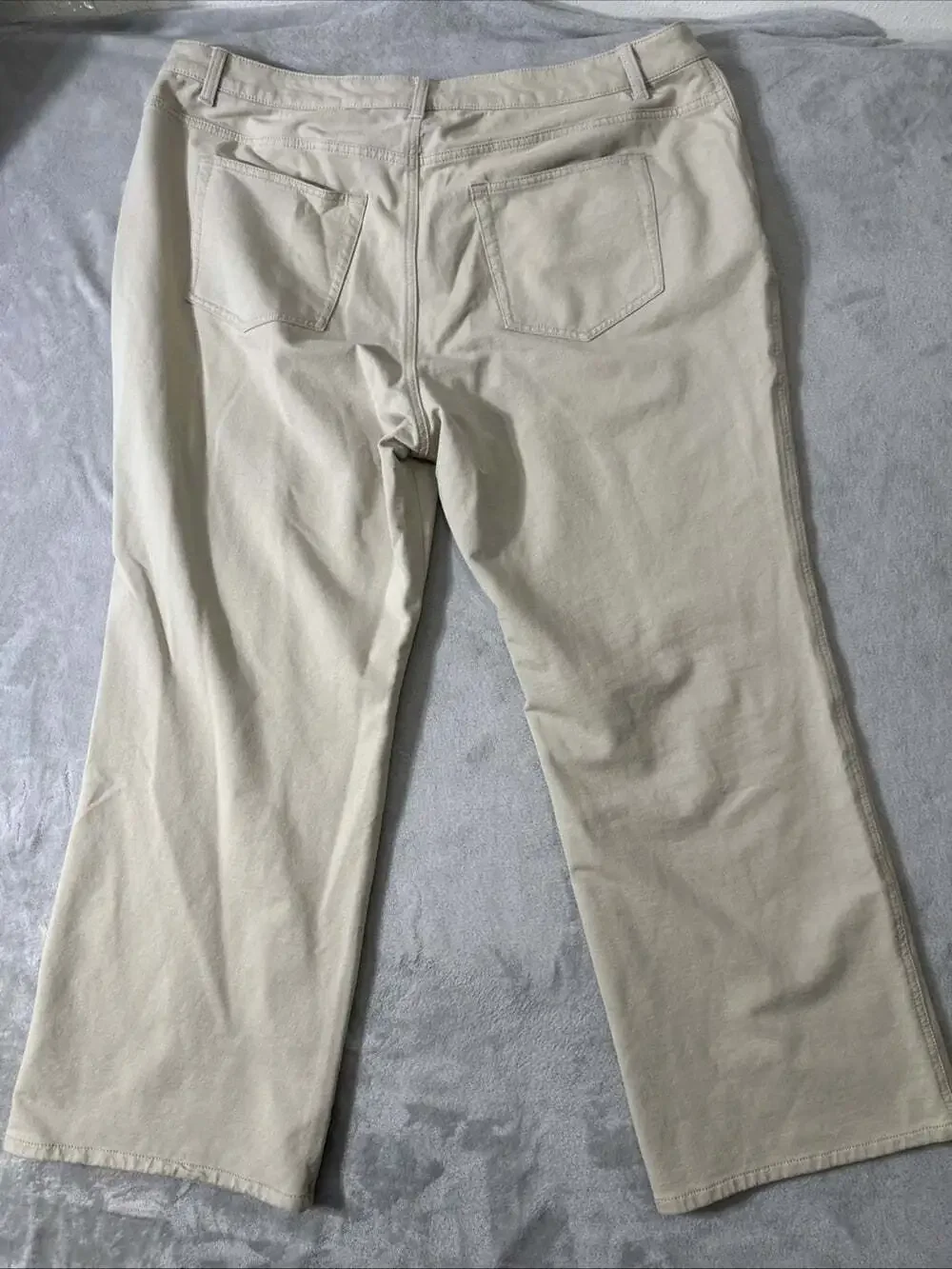 Dream Jeans by Quacker Factory Women’s 20W Beige Straight Leg Stretch Pants